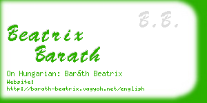 beatrix barath business card