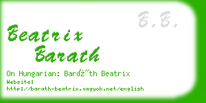 beatrix barath business card